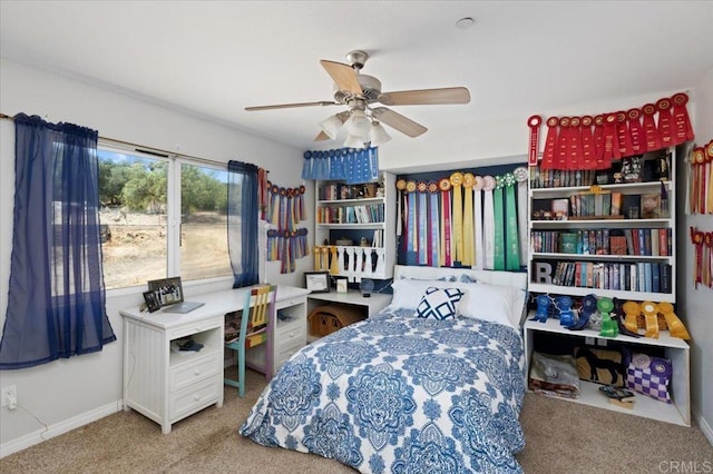28880 Mac Tan Rd, Valley Center, CA 92082 - carpeted bedroom featuring baseboards and ceiling fan