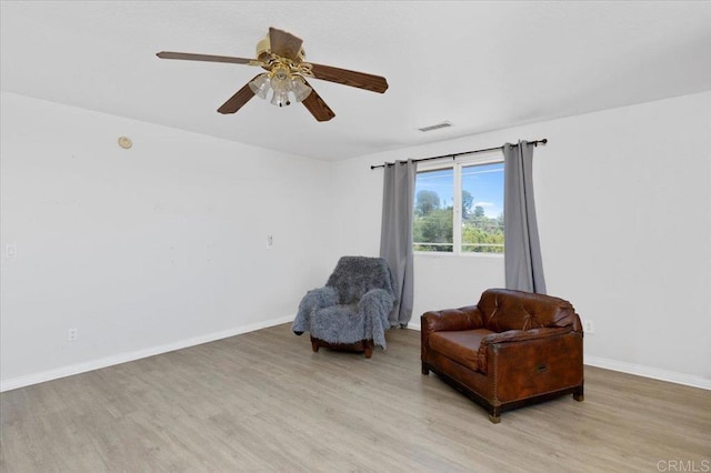 28880 Mac Tan Rd, Valley Center, CA 92082 - sitting room featuring light wood-style flooring and a ceiling fan