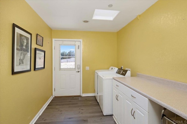 28880 Mac Tan Rd, Valley Center, CA 92082 - laundry area featuring separate washer and dryer, cabinet space, and dark wood-style floors