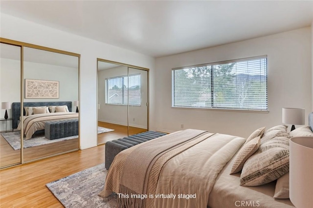 529 El Azul Cir, Oak Park, CA 91377 - bedroom with two closets and wood finished floors