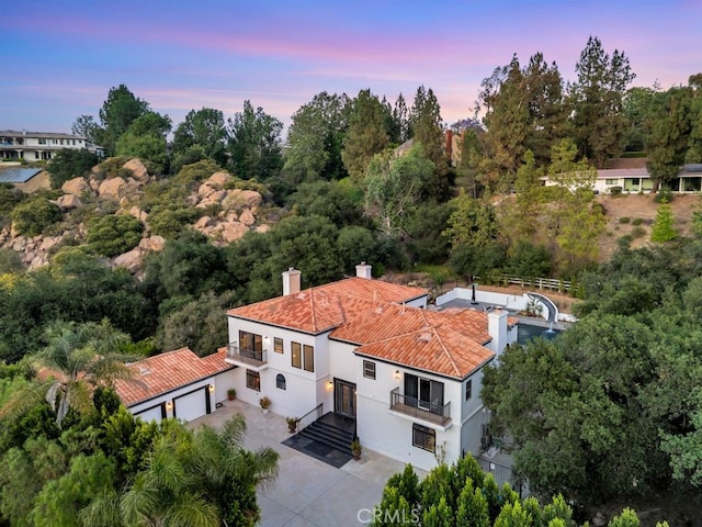 176 Saddlebow Rd, Bell Canyon, CA 91307 - aerial view at dusk