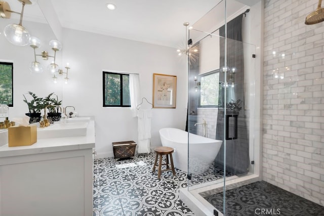 176 Saddlebow Rd, Bell Canyon, CA 91307 - full bathroom featuring a freestanding bath, plenty of natural light, and a shower stall