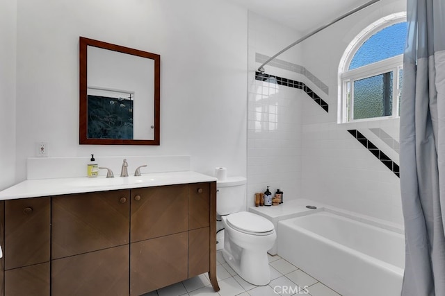 176 Saddlebow Rd, Bell Canyon, CA 91307 - full bath with vanity, shower / bath combo, and tile patterned flooring