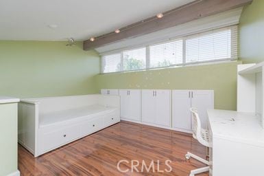 14 Featherwood, Irvine, CA 92612 - unfurnished office with wood finished floors and lofted ceiling
