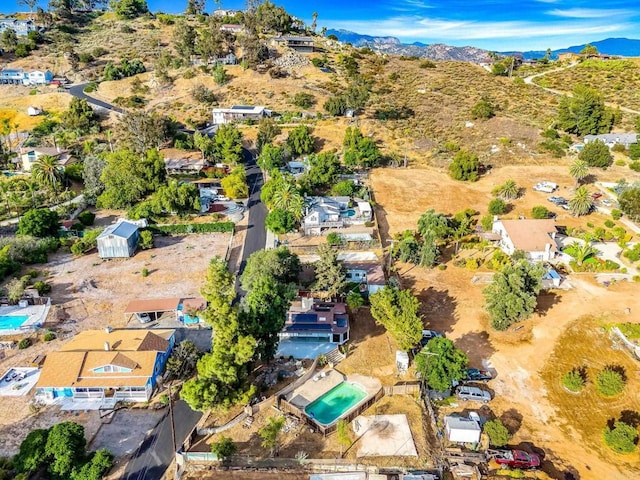 12049 Coping Pl, Lakeside, CA 92040 - aerial view of a pool and a mountain backdrop