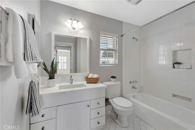 218 Covina Ave, Long Beach, CA 90803 - bathroom featuring vanity, tile patterned floors, and bathing tub / shower combination