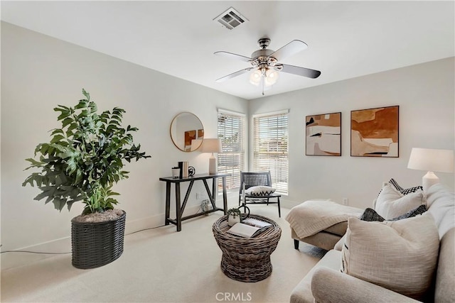 218 Covina Ave, Long Beach, CA 90803 - sitting room with a ceiling fan and carpet