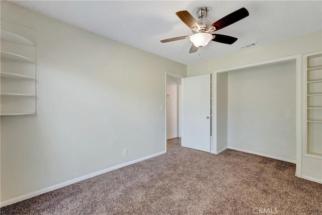 13925 Belgate St, Baldwin Park, CA 91706 - unfurnished bedroom featuring carpet floors, a textured ceiling, ceiling fan, and a closet