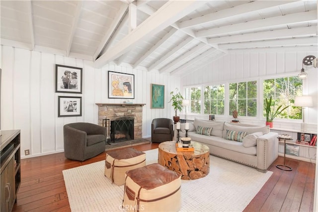 1551 N Beverly Glen Blvd, Los Angeles, CA 90077 - living room with hardwood / wood-style flooring and a fireplace