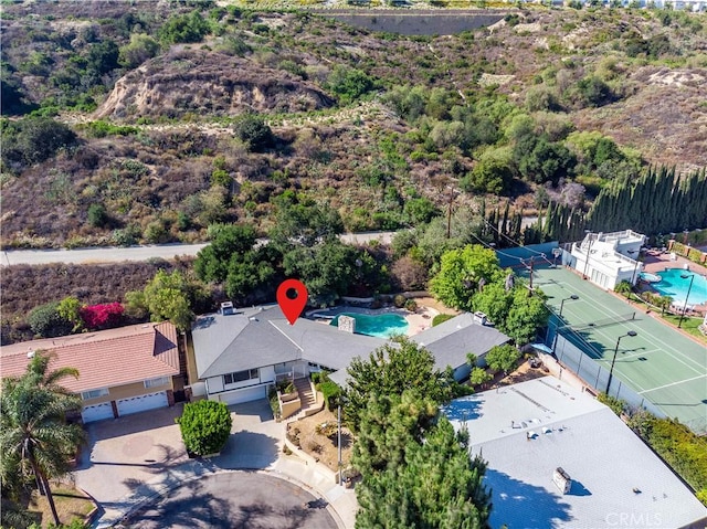 211 Peacock Ln, Montebello, CA 90640 - drone / aerial view of a pool