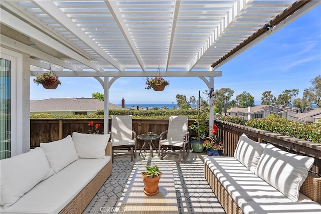 416 Via Pichon, San Clemente, CA 92672 - view of patio / terrace with an outdoor living space and a pergola