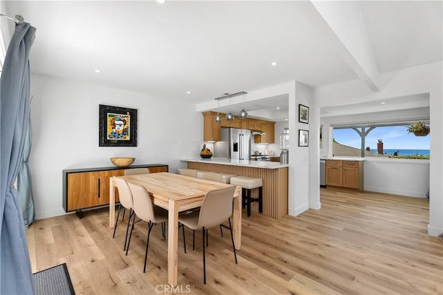 416 Via Pichon, San Clemente, CA 92672 - dining space with light wood-style flooring and recessed lighting