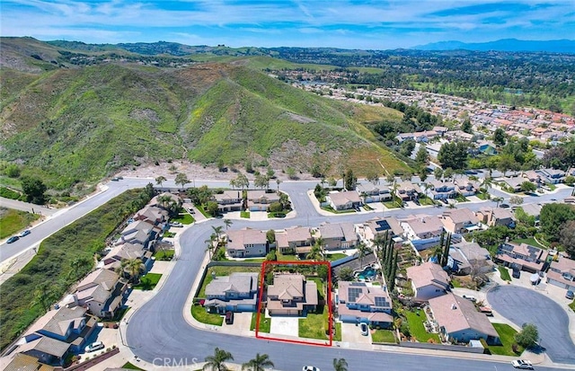 16410 Argent Rd, Chino Hills, CA 91709 - aerial view of property and surrounding area with property boundaries highlighted and nearby suburban area