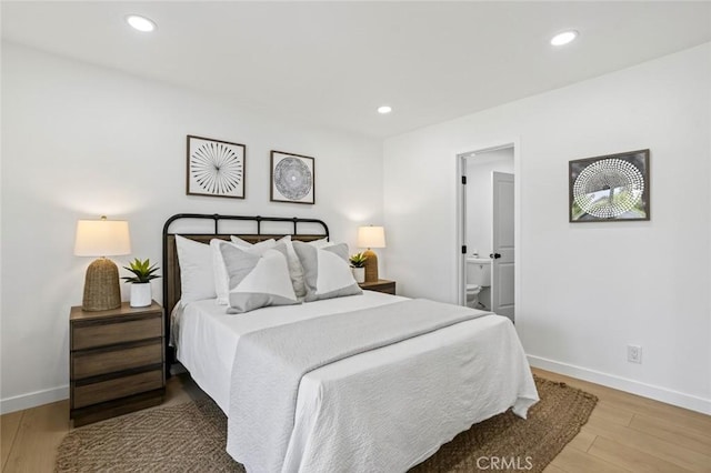 17978 Gallineta St, Rowland Heights, CA 91748 - bedroom featuring wood finished floors, recessed lighting, and ensuite bathroom