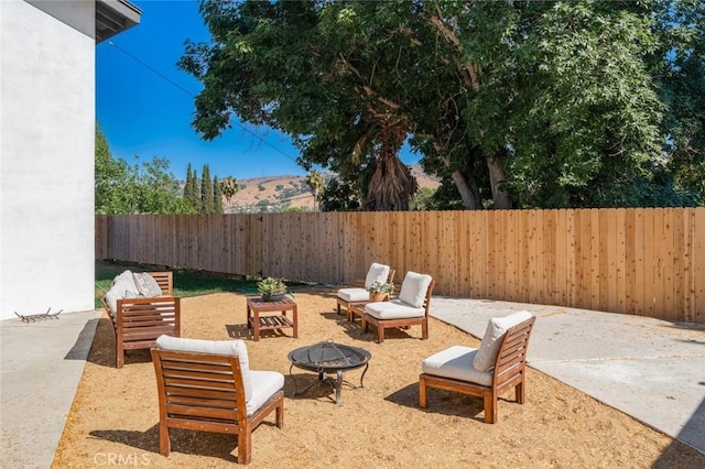 17978 Gallineta St, Rowland Heights, CA 91748 - fenced backyard with a fire pit and a patio area
