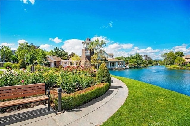 23808 Bayview Ct, Valencia, CA 91355 - view of community featuring a water view and a lawn