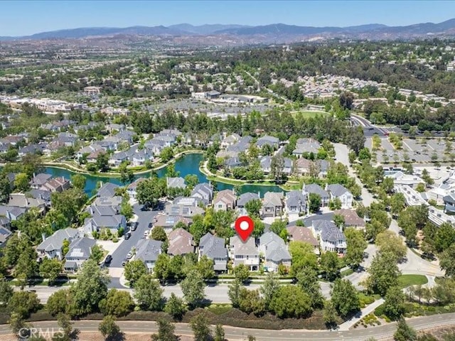 23808 Bayview Ct, Valencia, CA 91355 - aerial view of property and surrounding area with nearby suburban area and a water and mountain view