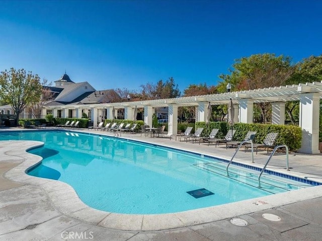 23808 Bayview Ct, Valencia, CA 91355 - community pool featuring a pergola and a patio