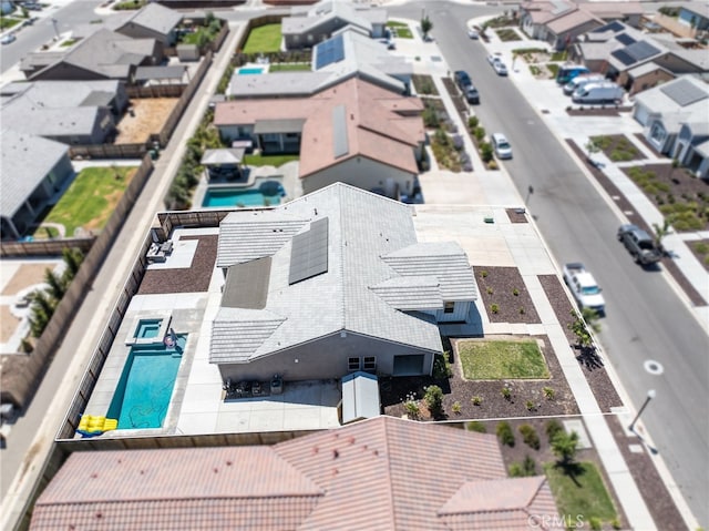 2070 Solig Ave, Kingsburg, CA 93631 - aerial view of residential area featuring a pool area