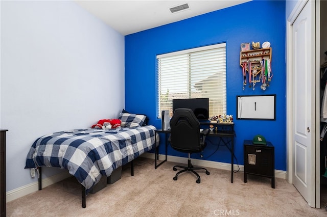 2070 Solig Ave, Kingsburg, CA 93631 - carpeted bedroom with baseboards and a desk