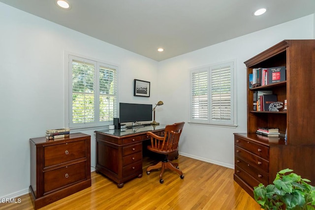 5210 La Canada Blvd, La Canada Flintridge, CA 91011 - home office featuring light wood finished floors and recessed lighting