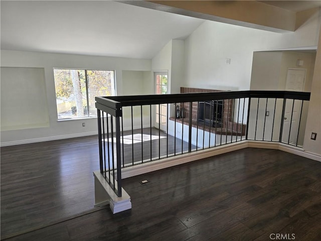 3306 Darby St Unit 404, Simi Valley, CA 93063 - stairway with wood finished floors and vaulted ceiling