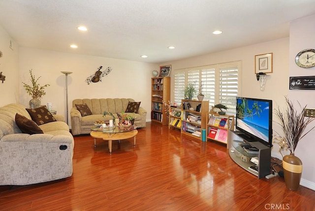 1201 W Cerritos Ave Unit 68, Anaheim, CA 92802 - living area with wood finished floors and recessed lighting