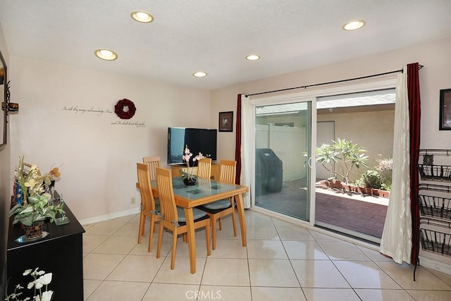 1201 W Cerritos Ave Unit 68, Anaheim, CA 92802 - dining area with recessed lighting and light tile patterned flooring