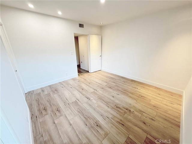 1126 N Central Ave Unit 303, Glendale, CA 91202 - spare room featuring light wood finished floors and recessed lighting