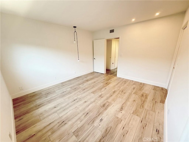 1126 N Central Ave Unit 303, Glendale, CA 91202 - unfurnished room with recessed lighting and light wood finished floors