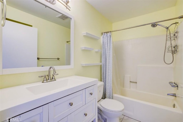 9920 Jordan Ave Unit 7, Chatsworth, CA 91311 - full bathroom featuring shower / bath combo with shower curtain, vanity, and tile patterned floors