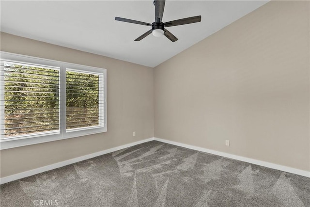 26337 Rainbow Glen Dr Unit 244, Newhall, CA 91321 - carpeted empty room featuring a ceiling fan and lofted ceiling