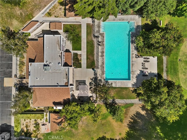 26337 Rainbow Glen Dr Unit 244, Newhall, CA 91321 - drone / aerial view of a pool