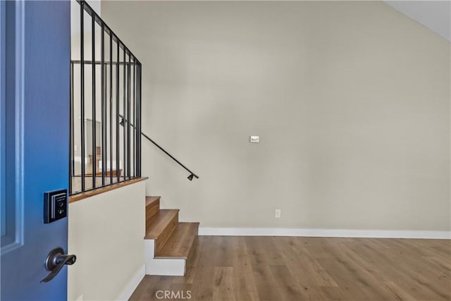 26337 Rainbow Glen Dr Unit 244, Newhall, CA 91321 - entryway featuring wood finished floors and stairway