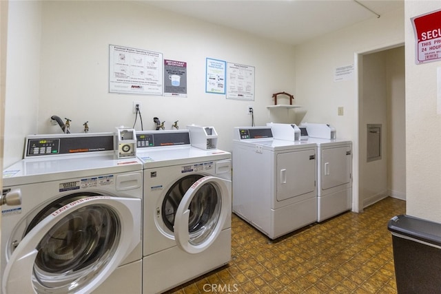 1118 N Central Ave Unit 14, Glendale, CA 91202 - communal laundry room with washing machine and dryer and dark floors