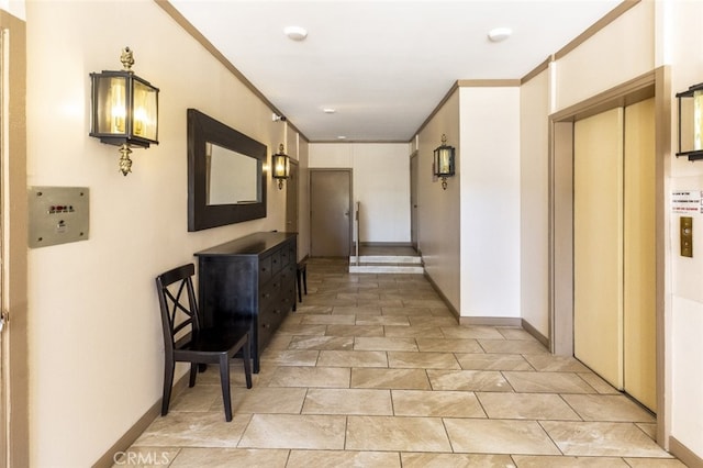 1118 N Central Ave Unit 14, Glendale, CA 91202 - hallway with elevator and crown molding