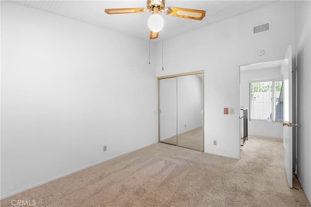 810 E Laurel Oak Dr, Azusa, CA 91702 - unfurnished bedroom with carpet, a closet, and a ceiling fan