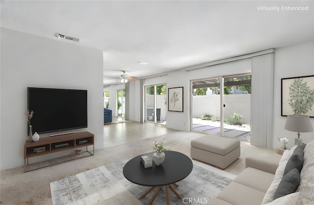 810 E Laurel Oak Dr, Azusa, CA 91702 - living area featuring ceiling fan