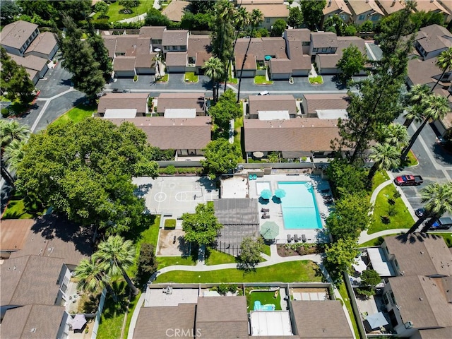 810 E Laurel Oak Dr, Azusa, CA 91702 - aerial overview of property's location featuring a pool and nearby suburban area