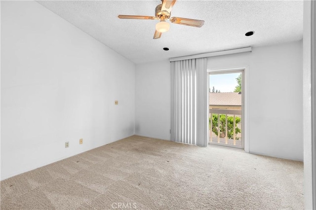 810 E Laurel Oak Dr, Azusa, CA 91702 - empty room with a textured ceiling, carpet flooring, and ceiling fan