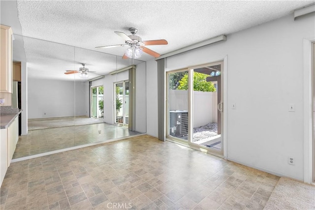 810 E Laurel Oak Dr, Azusa, CA 91702 - spare room with healthy amount of natural light, ceiling fan, and a textured ceiling