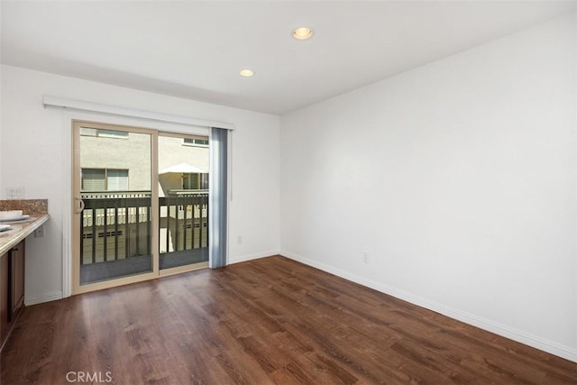 10 Starfall Unit 11, Irvine, CA 92603 - empty room with wood finished floors and recessed lighting