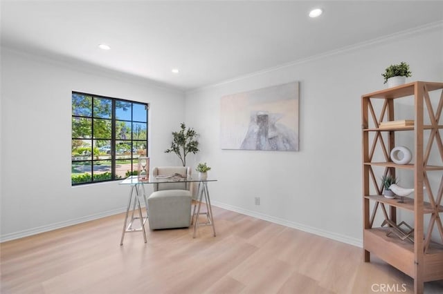 21 Santa Catalina Dr, Rancho Palos Verdes, CA 90275 - office with ornamental molding, wood finished floors, and recessed lighting
