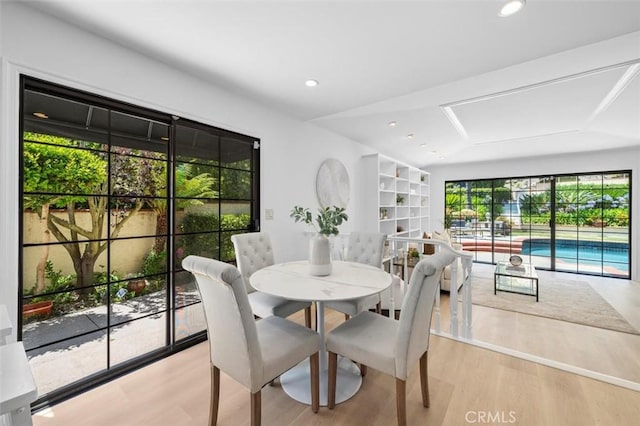 21 Santa Catalina Dr, Rancho Palos Verdes, CA 90275 - dining space with light wood finished floors and recessed lighting