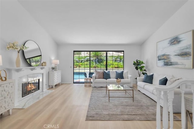 21 Santa Catalina Dr, Rancho Palos Verdes, CA 90275 - living room with wood finished floors and a fireplace