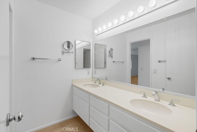 232 Villa Point Dr, Newport Beach, CA 92660 - full bathroom featuring double vanity and baseboards
