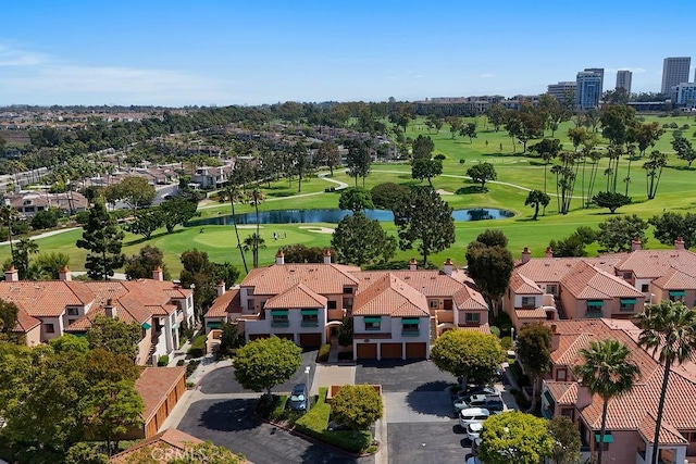 232 Villa Point Dr, Newport Beach, CA 92660 - aerial perspective of suburban area with a large body of water and a golf course