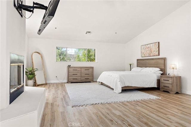 35356 Sierra Vista Dr, Agua Dulce, CA 91390 - bedroom with wood finished floors and vaulted ceiling