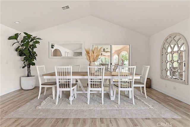 35356 Sierra Vista Dr, Agua Dulce, CA 91390 - dining space featuring wood finished floors and lofted ceiling