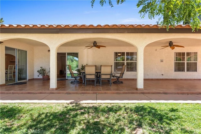 35356 Sierra Vista Dr, Agua Dulce, CA 91390 - view of patio with a ceiling fan